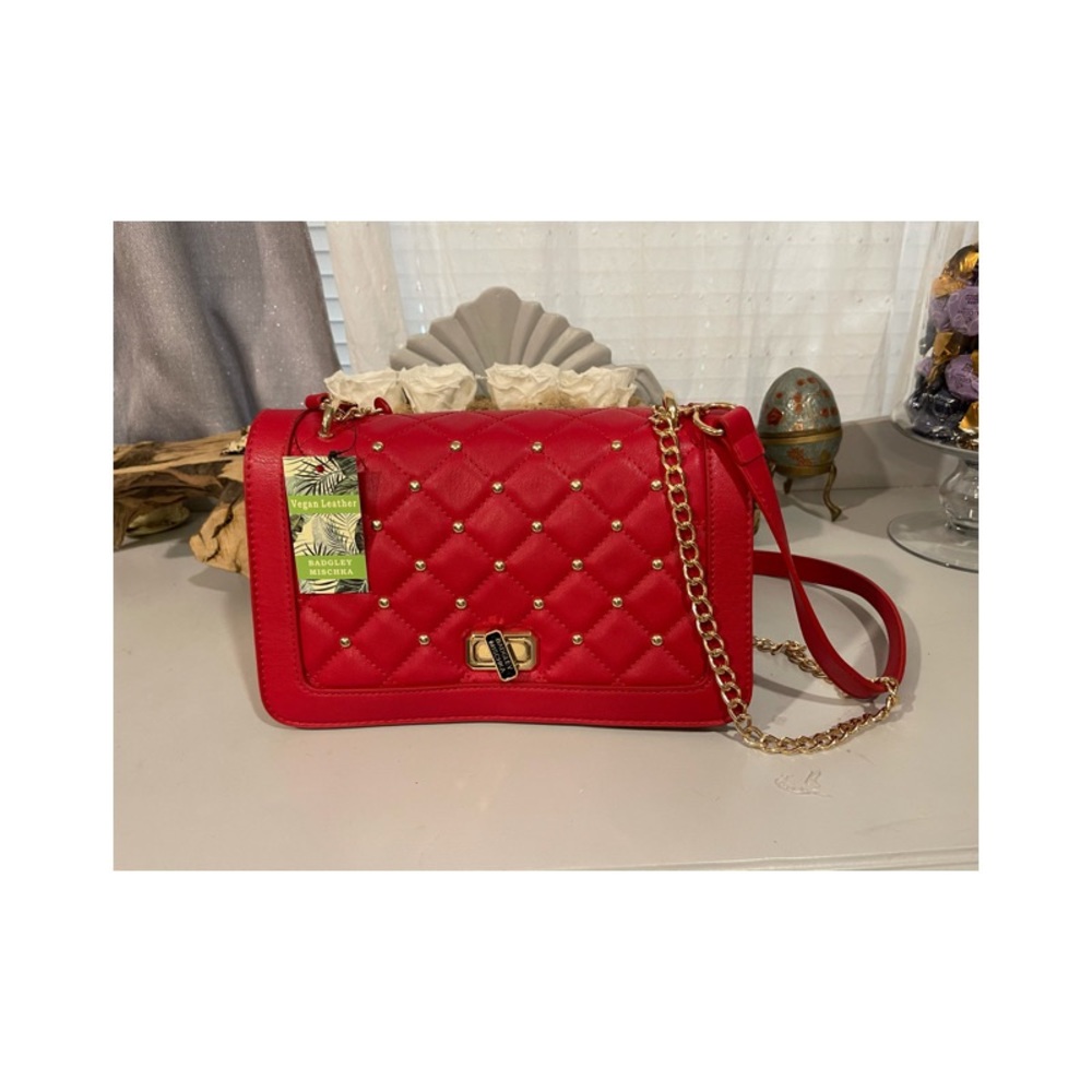 Badgley Mischka quilted faux leather crossbody bag